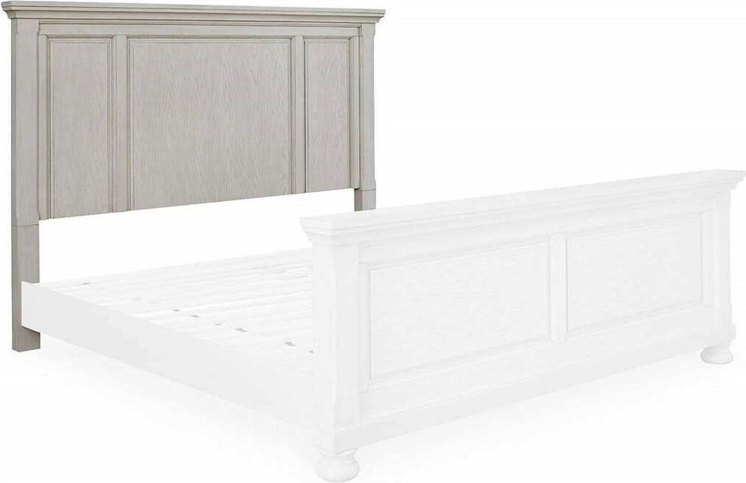 Robbinsdale Antique White King/California King Panel Headboard Only B74258