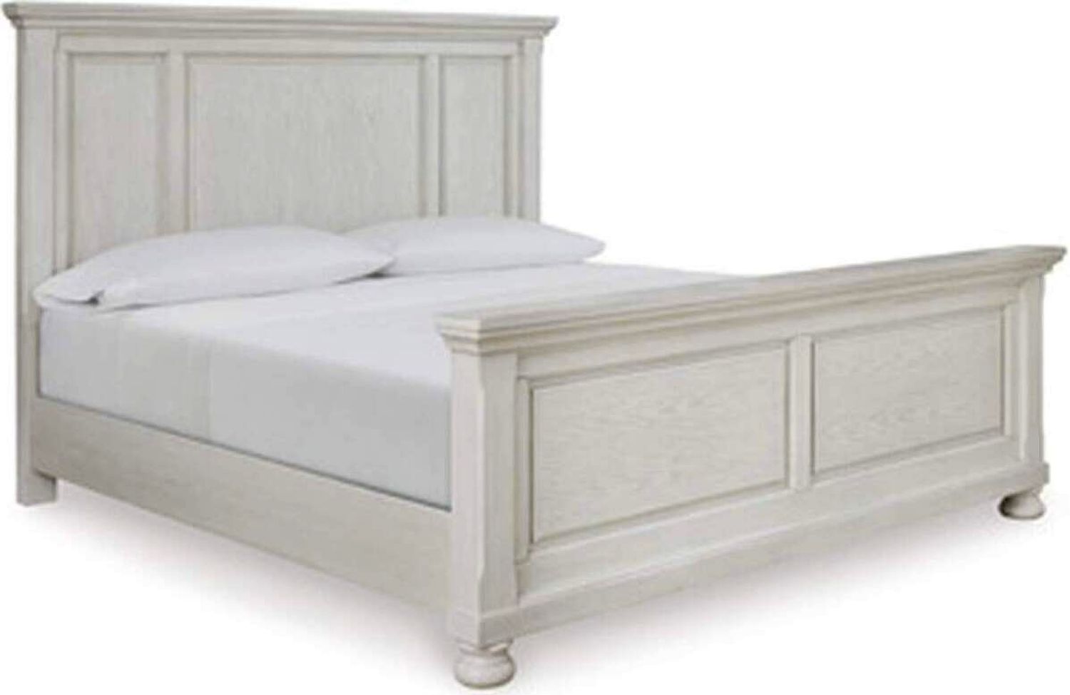 Robbinsdale Antique White King/California King Panel Headboard Only B74258