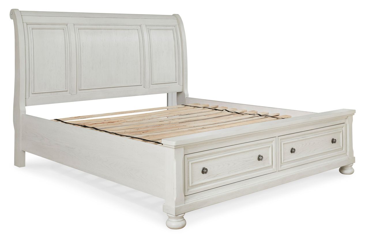 Robbinsdale Antique White King/California King Sleigh Headboard Only B74278