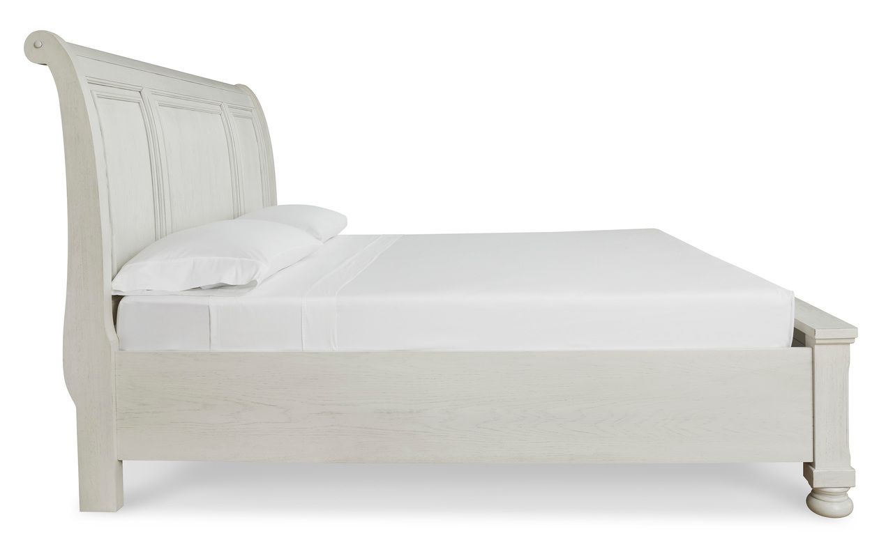 Robbinsdale Antique White King/California King Sleigh Headboard Only B74278