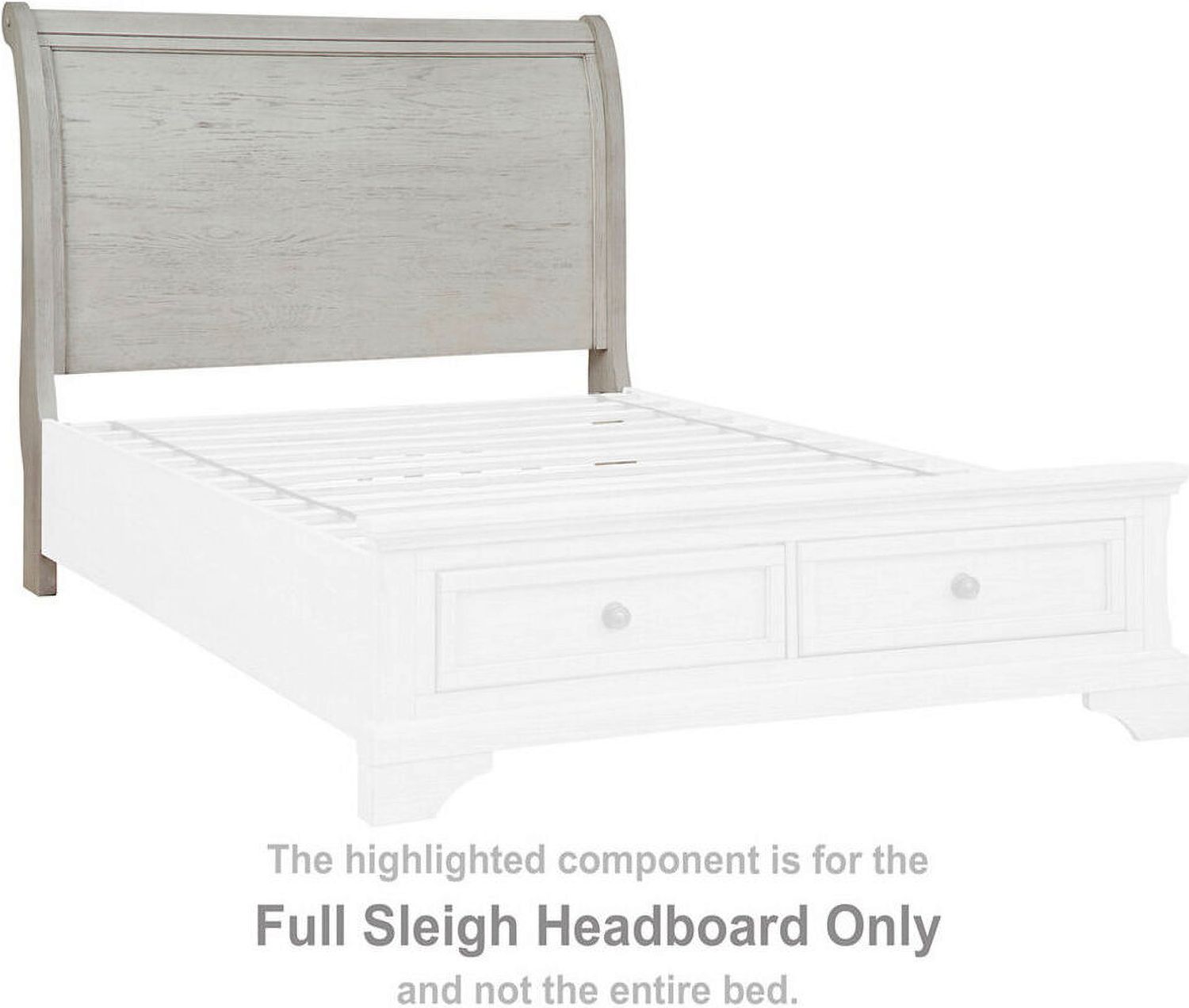 Robbinsdale Antique White Full Sleigh Headboard Only B74287