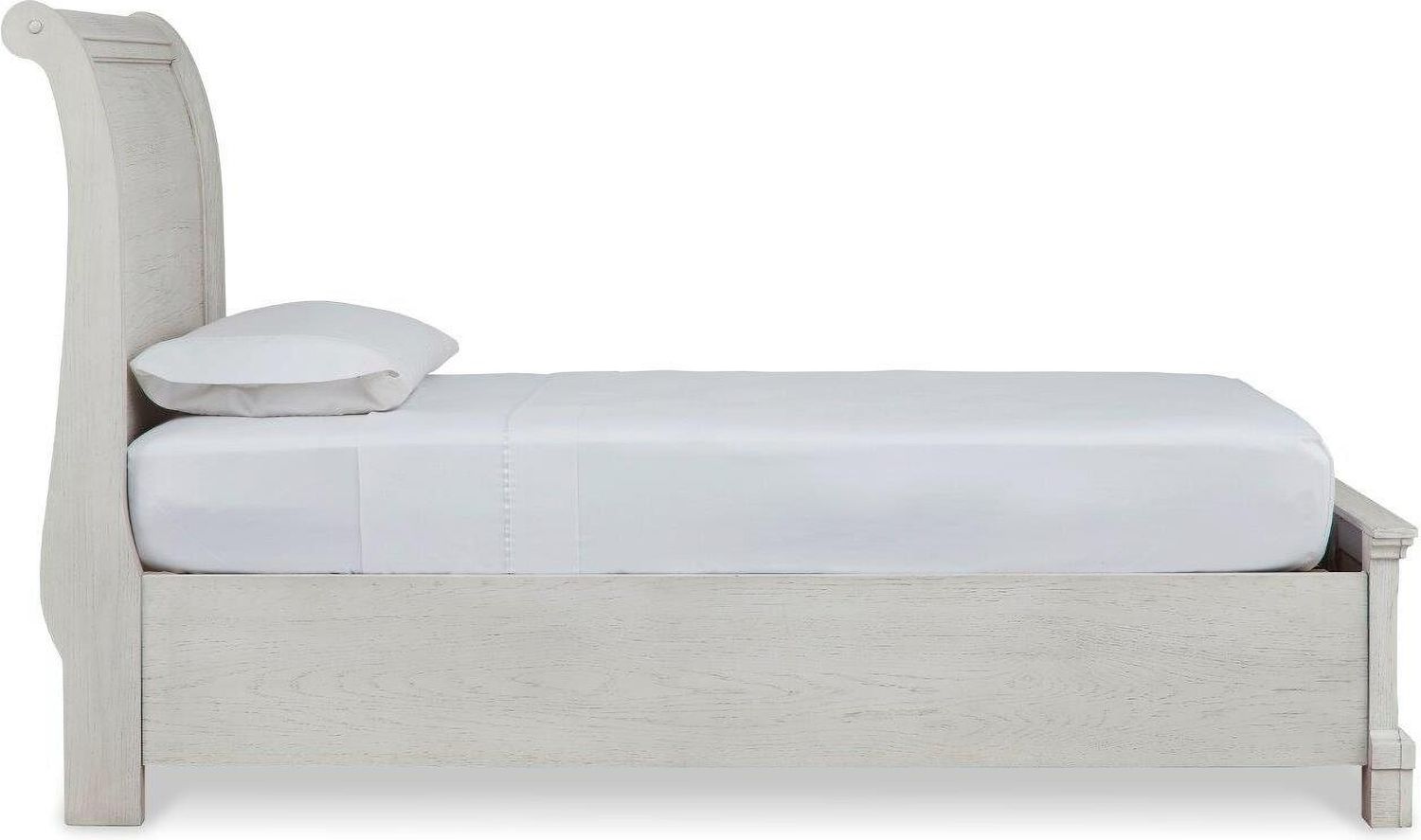 Robbinsdale Antique White Twin Sleigh Storage Bed B742B12