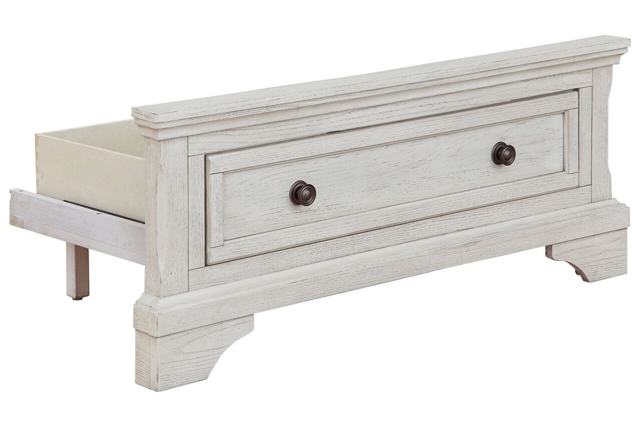 Robbinsdale Antique White Twin Sleigh Storage Bed B742B12
