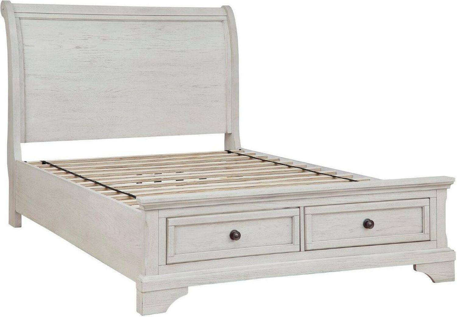 Robbinsdale Antique White Full Sleigh Storage Bed B742B13