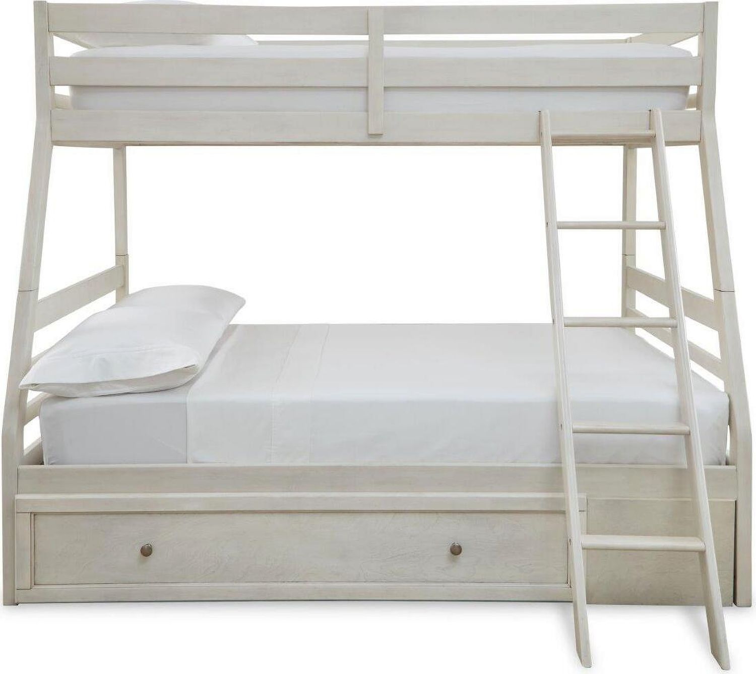 Robbinsdale Antique White Twin Over Full Bunk Bed With Storage B742B16