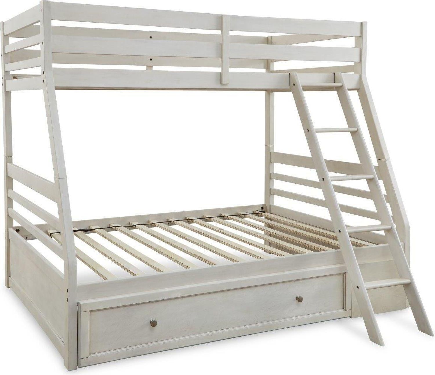 Robbinsdale Antique White Twin Over Full Bunk Bed With Storage B742B16