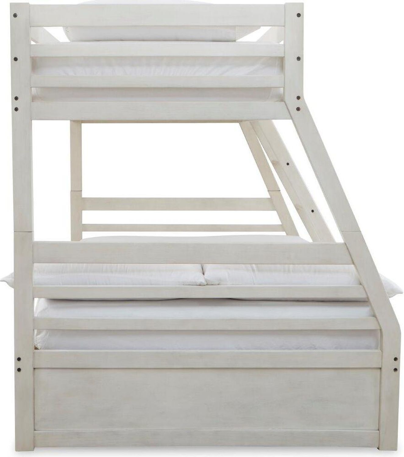 Robbinsdale Antique White Twin Over Full Bunk Bed With Storage B742B16