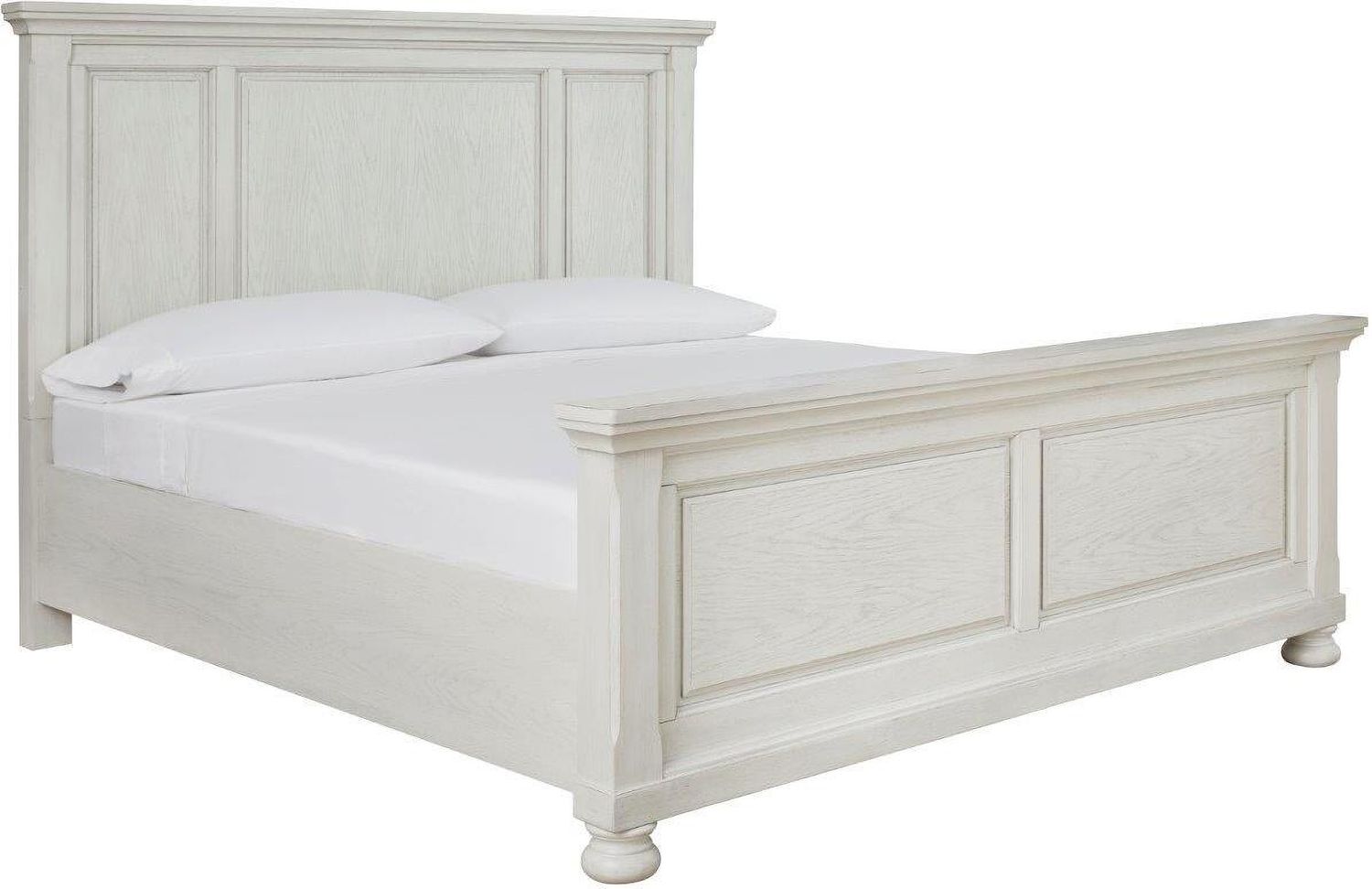 Robbinsdale Antique White California King Panel Bed B742B7