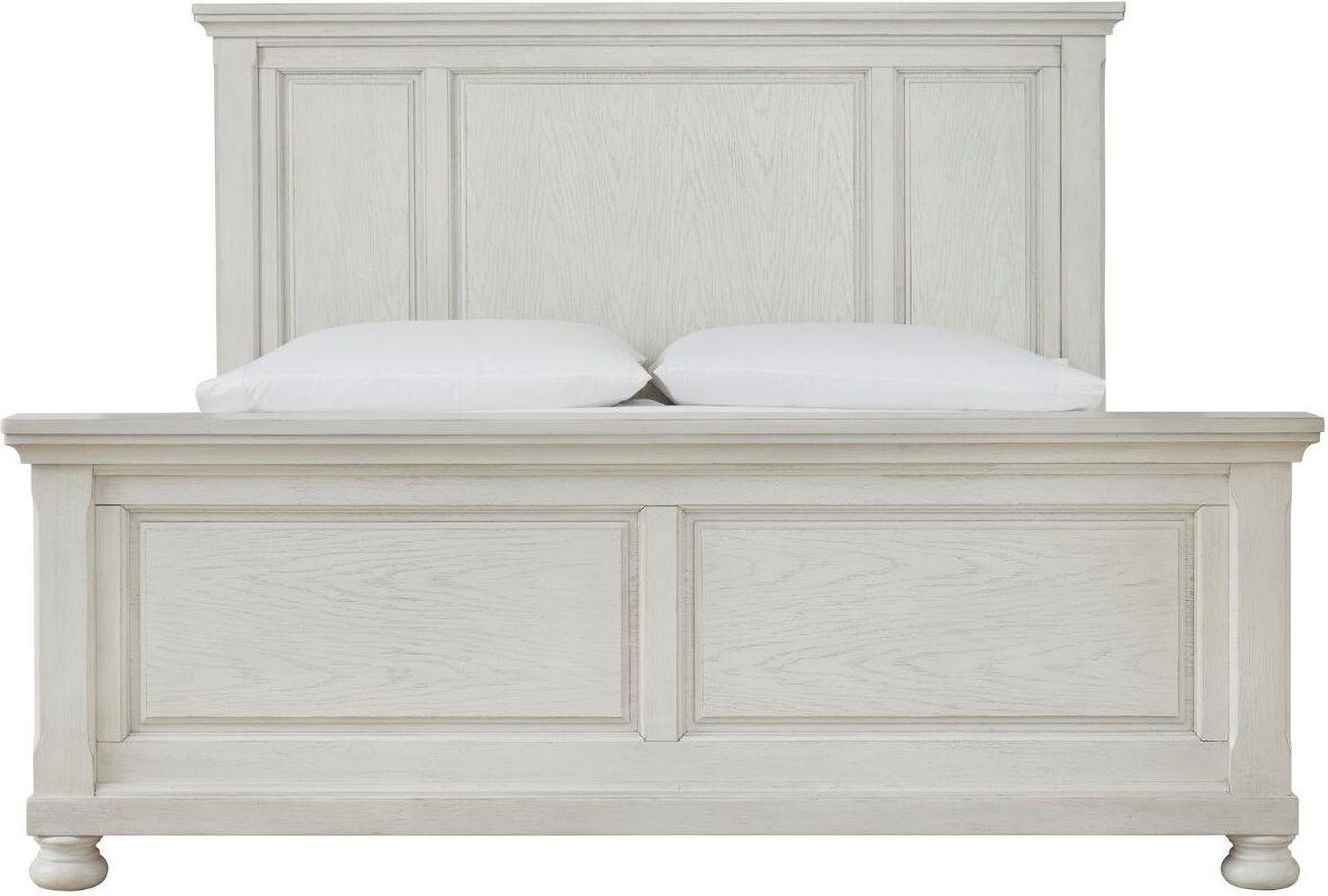 Robbinsdale Antique White California King Panel Bed B742B7