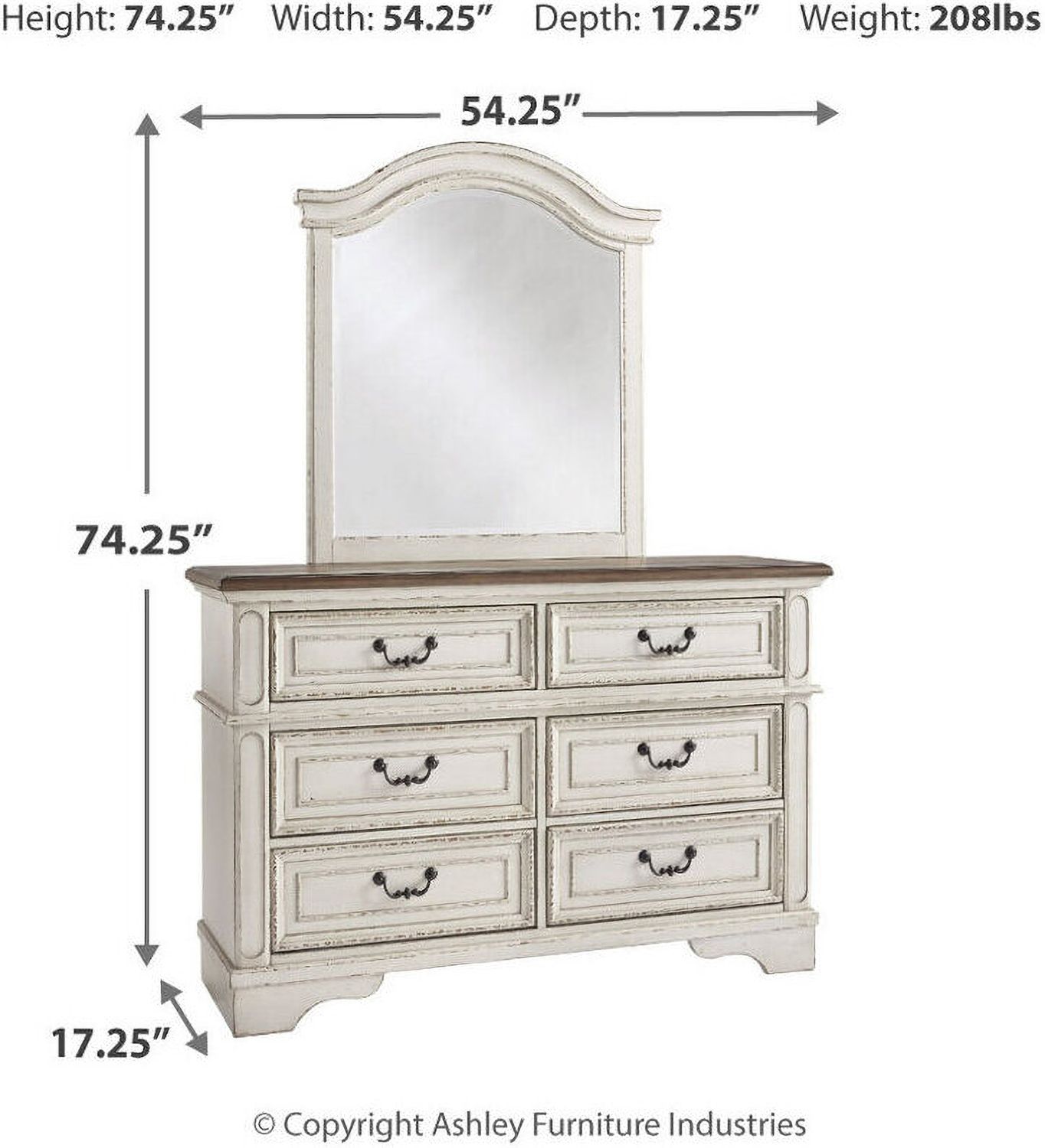 Realyn Two Tone Youth Mirror B74326