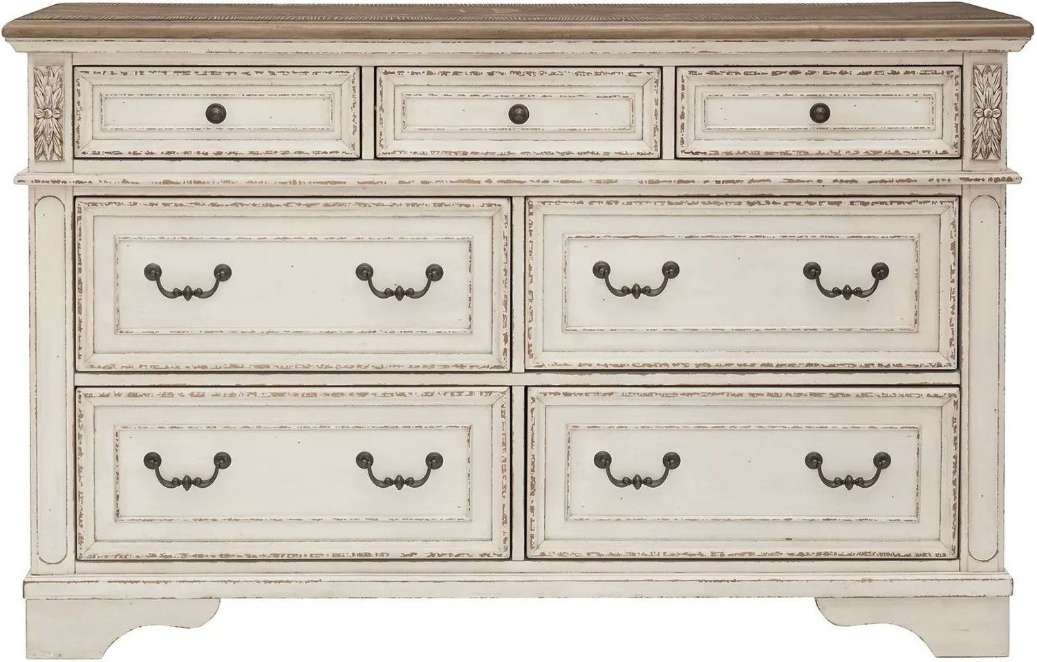 Realyn Two Tone 7 Drawer Dresser B74331