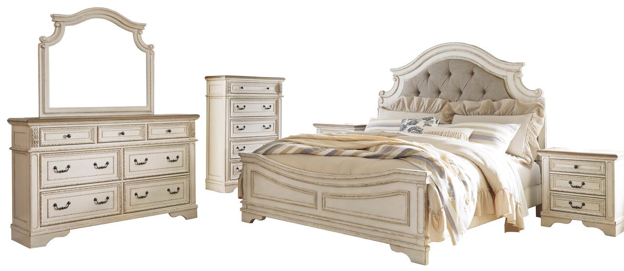 Realyn Two Tone 7 Drawer Dresser B74331