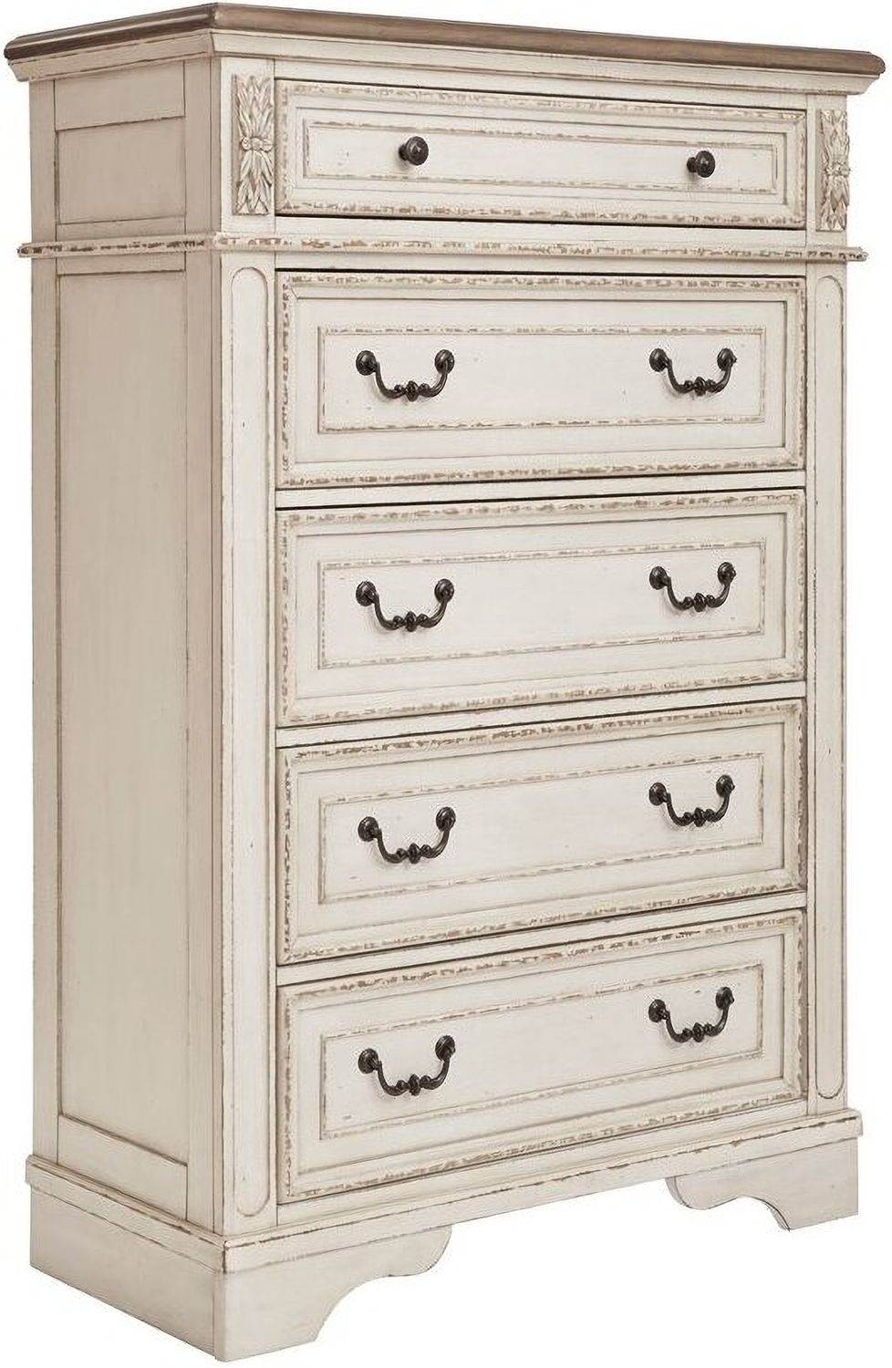 Realyn Two Tone 5 Drawer Chest B74346