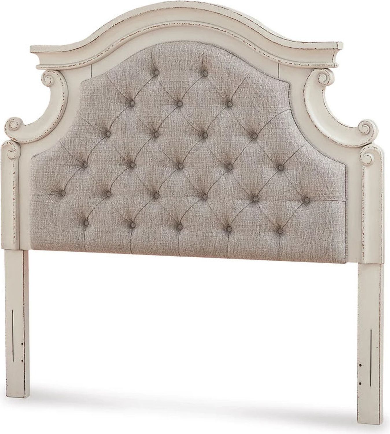 Realyn Chipped White Full Upholstered Panel Headboard Only B74387