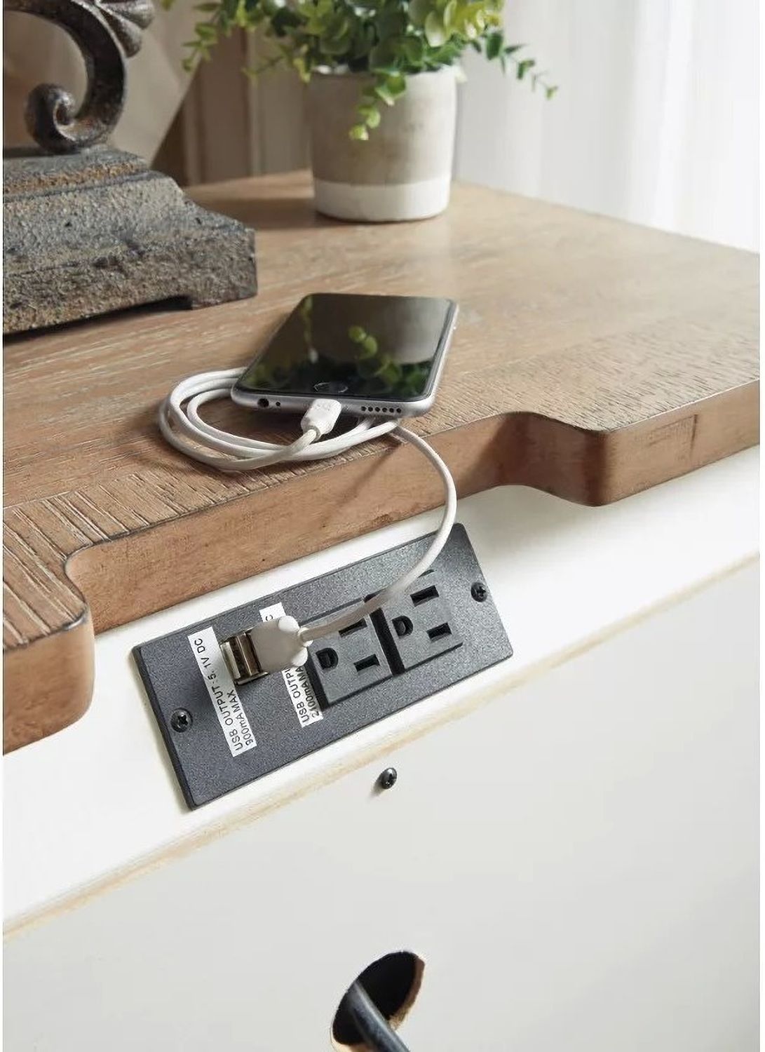 Realyn Two Tone 3 Drawer Nightstand B74393