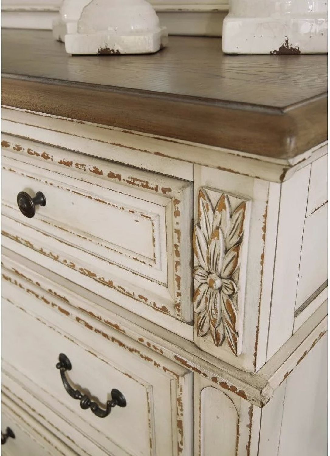Realyn Two Tone 3 Drawer Nightstand B74393