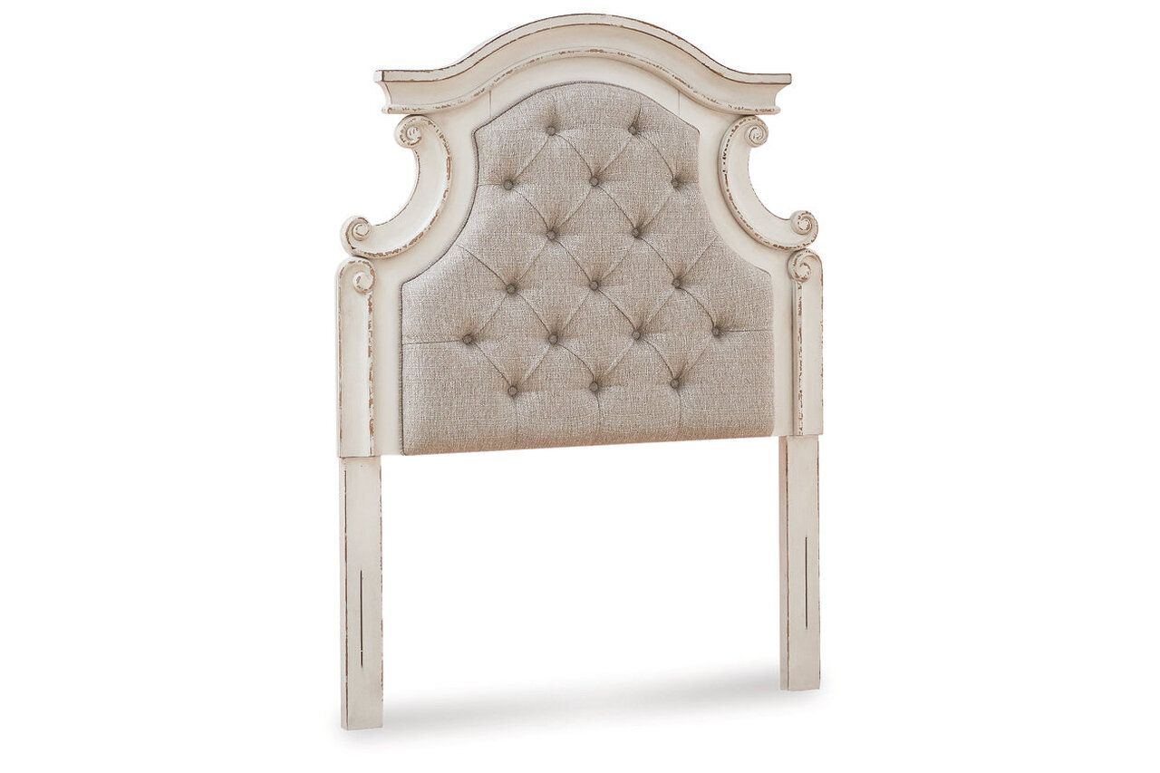Realyn Two Tone Twin Upholstered Panel Bed B743B13