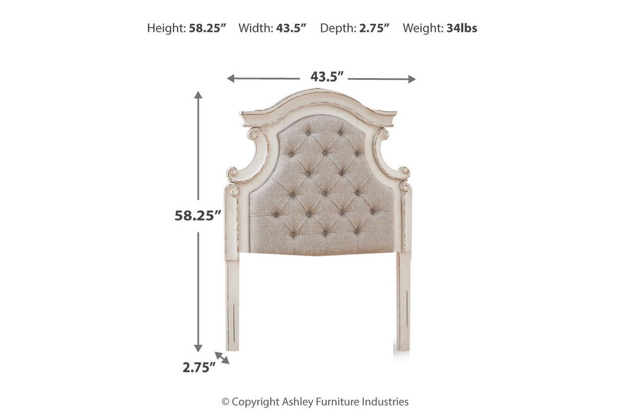 Realyn Two Tone Twin Upholstered Panel Bed B743B13
