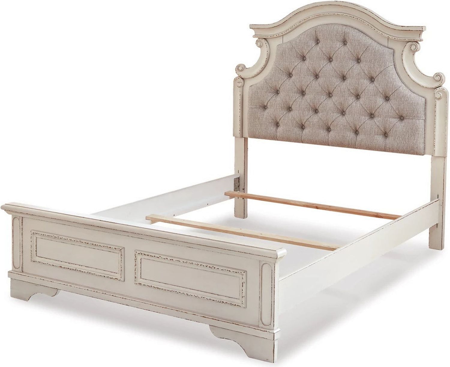 Realyn Two Tone Full Upholstered Panel Bed B743B14
