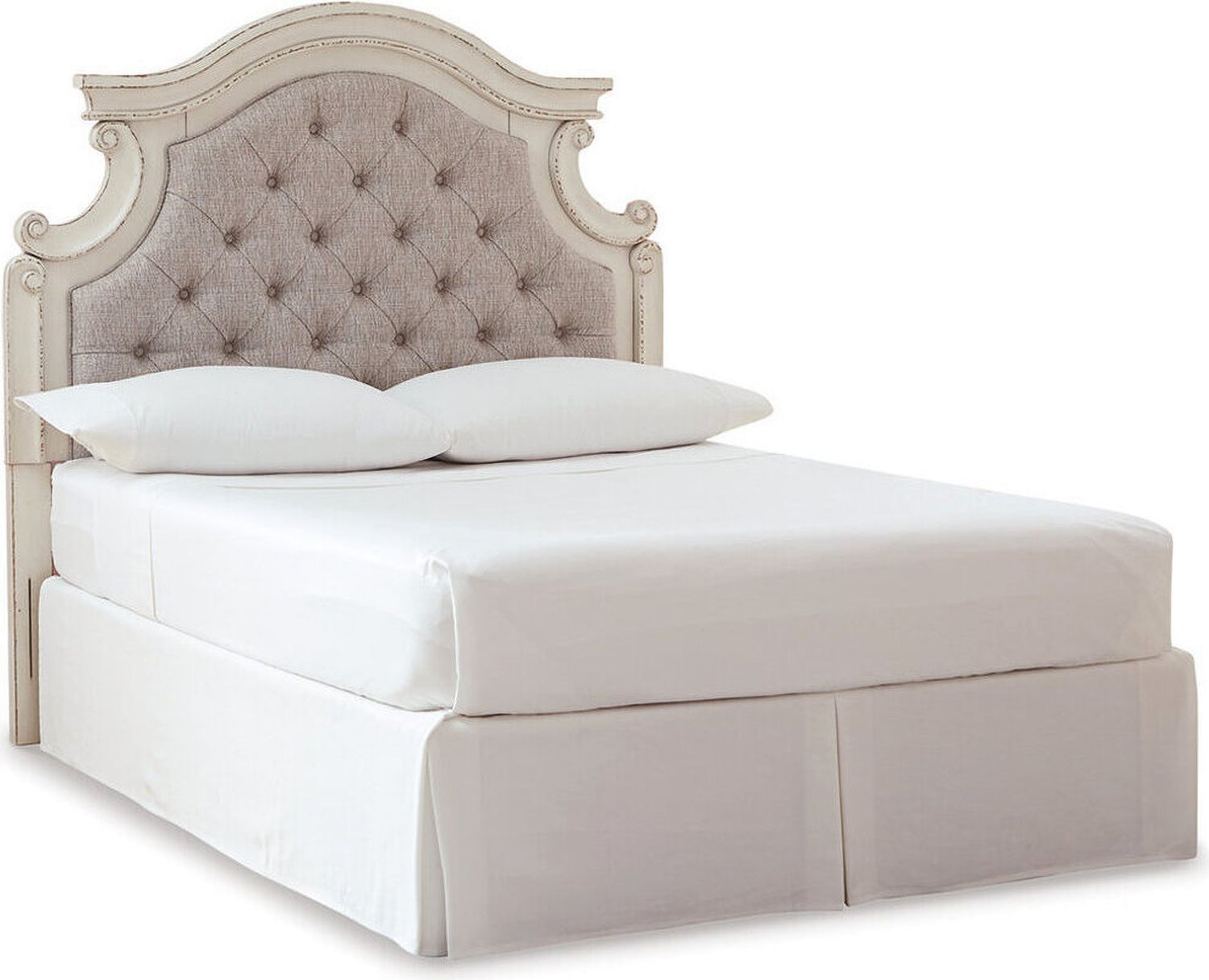 Realyn Two Tone Full Upholstered Panel Bed B743B14