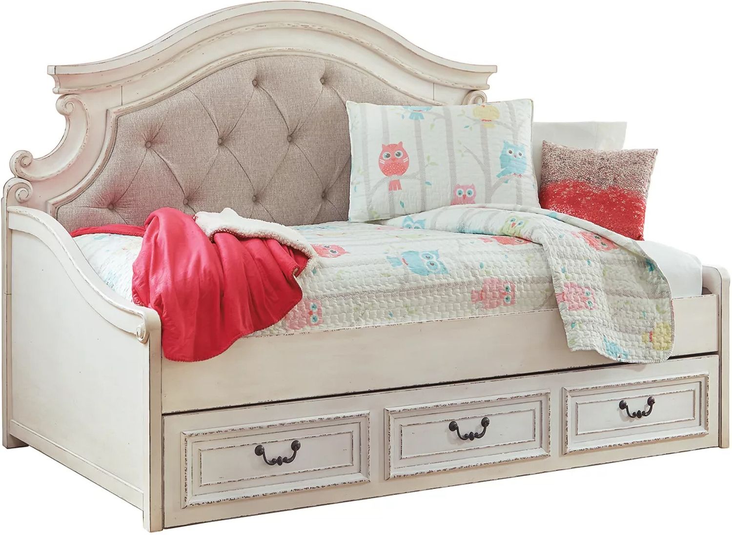 Realyn White Twin Storage Daybed B743B15