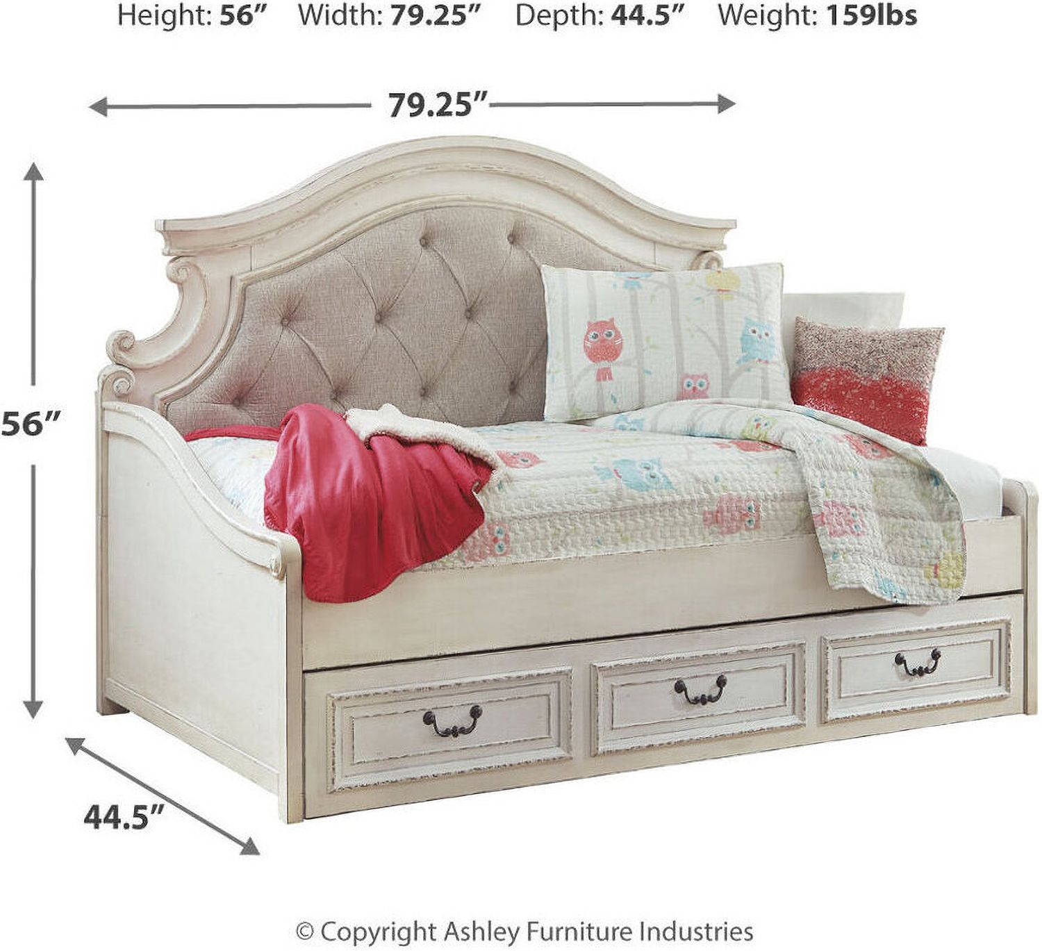 Realyn White Twin Storage Daybed B743B15