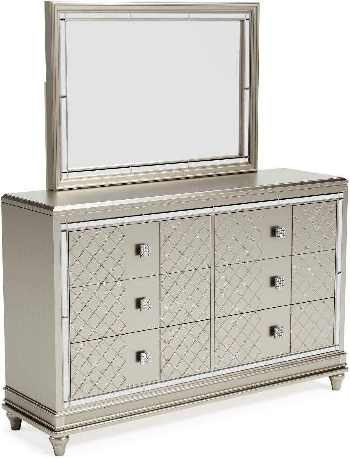 Chevanna Platinum Bedroom Mirror B74436