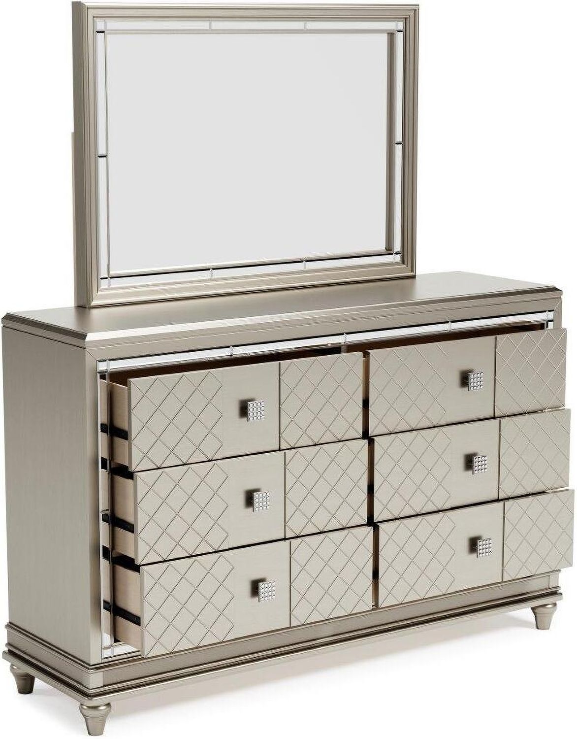Chevanna Platinum Bedroom Mirror B74436