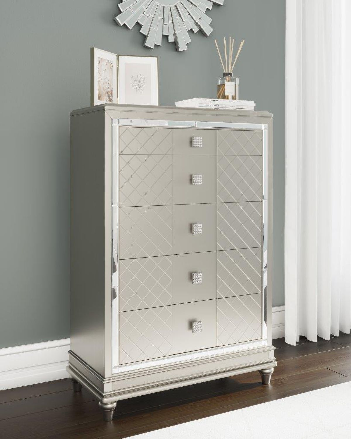 Chevanna Platinum Five Drawer Chest B74446