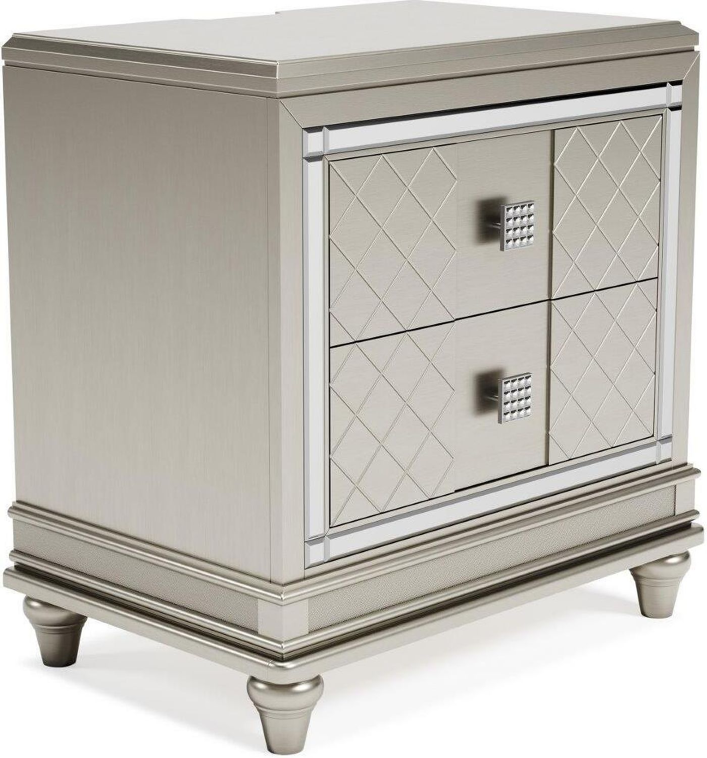 Chevanna Platinum Two Drawer Night Stand B74492