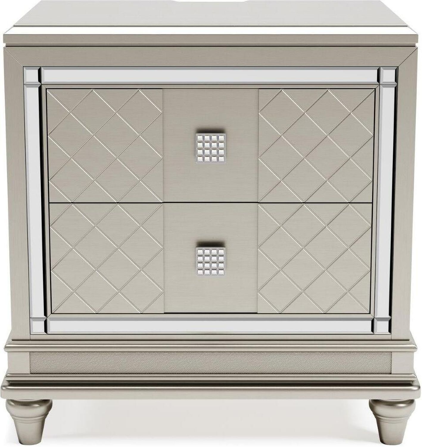 Chevanna Platinum Two Drawer Night Stand B74492