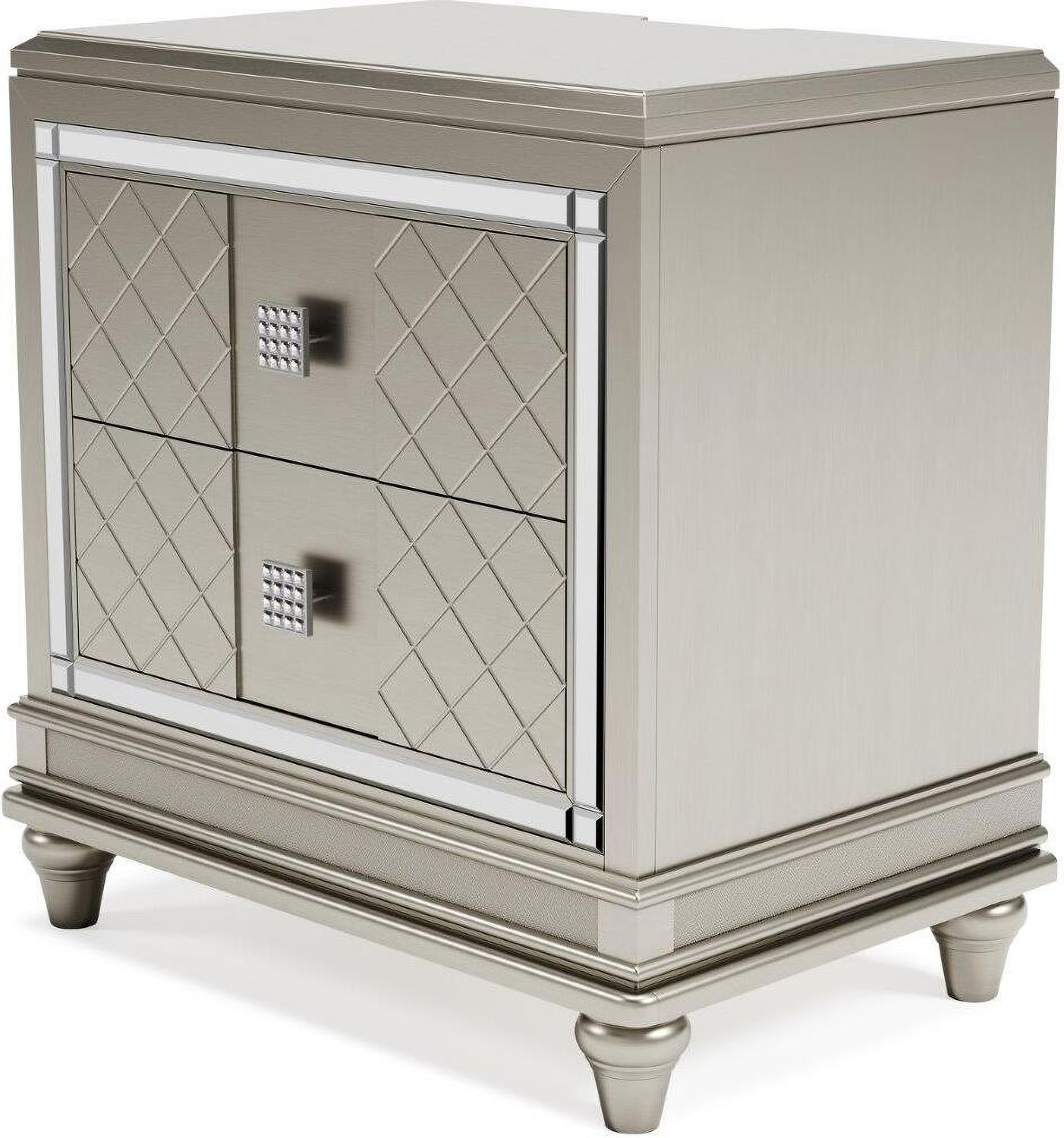 Chevanna Platinum Two Drawer Night Stand B74492