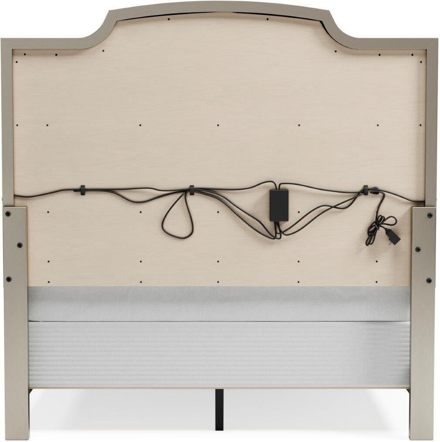 Chevanna Platinum Queen Upholstered Panel Bed B744B2