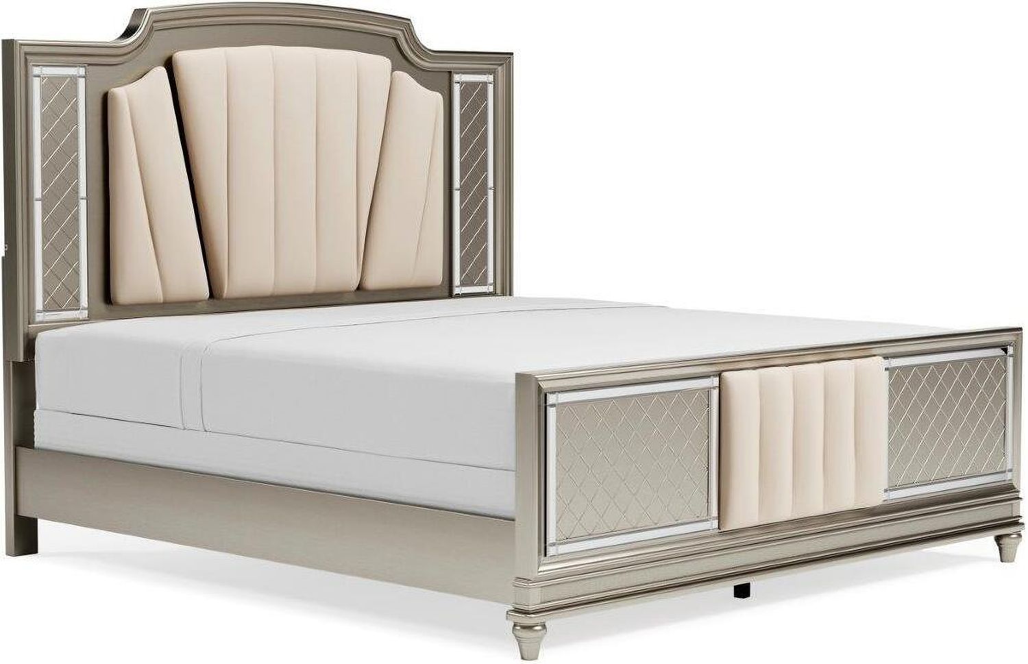 Chevanna Platinum King Upholstered Panel Bed B744B3