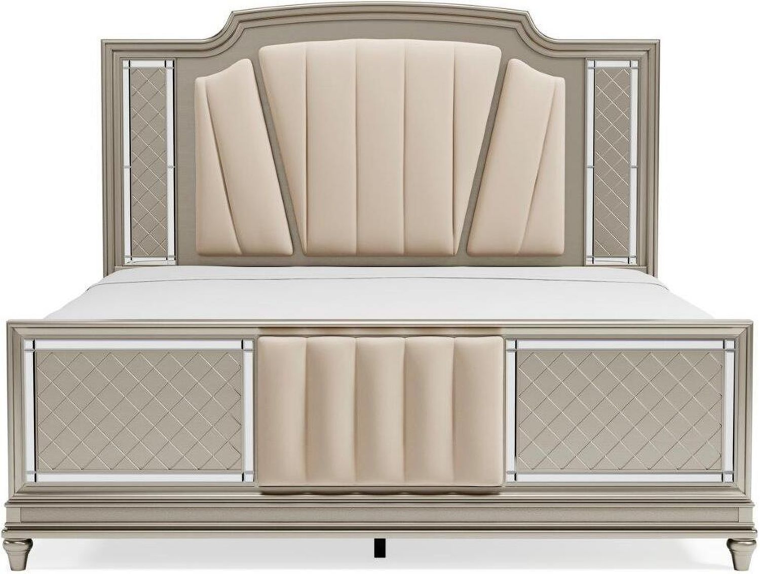 Chevanna Platinum King Upholstered Panel Bed B744B3