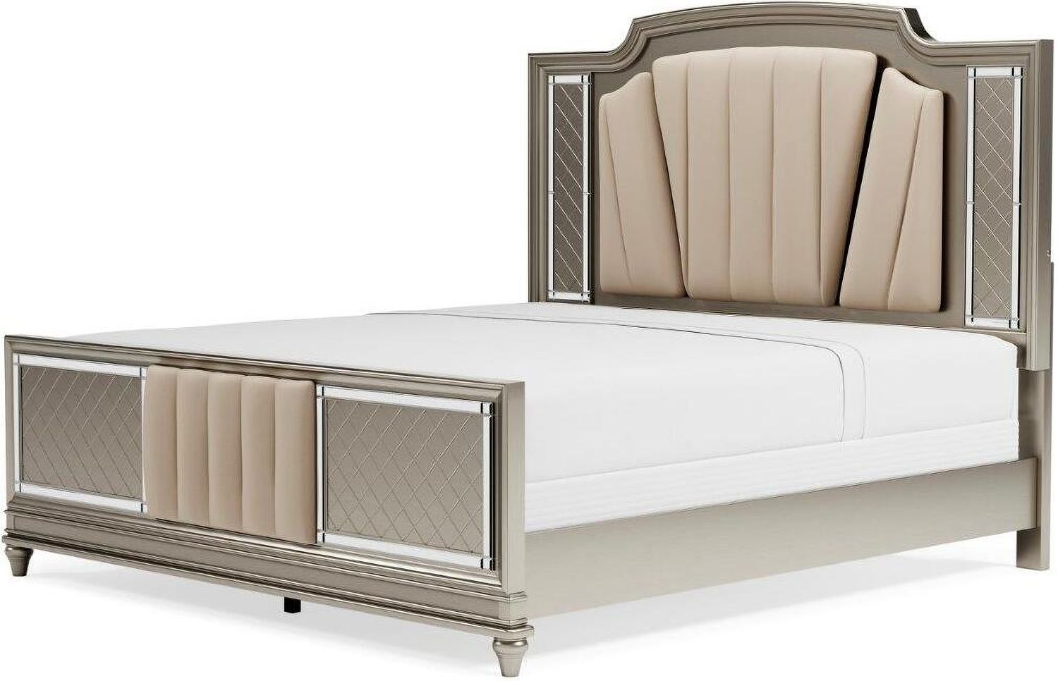 Chevanna Platinum King Upholstered Panel Bed B744B3