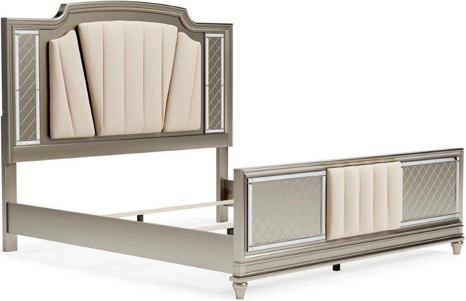 Chevanna Platinum King Upholstered Panel Bed B744B3