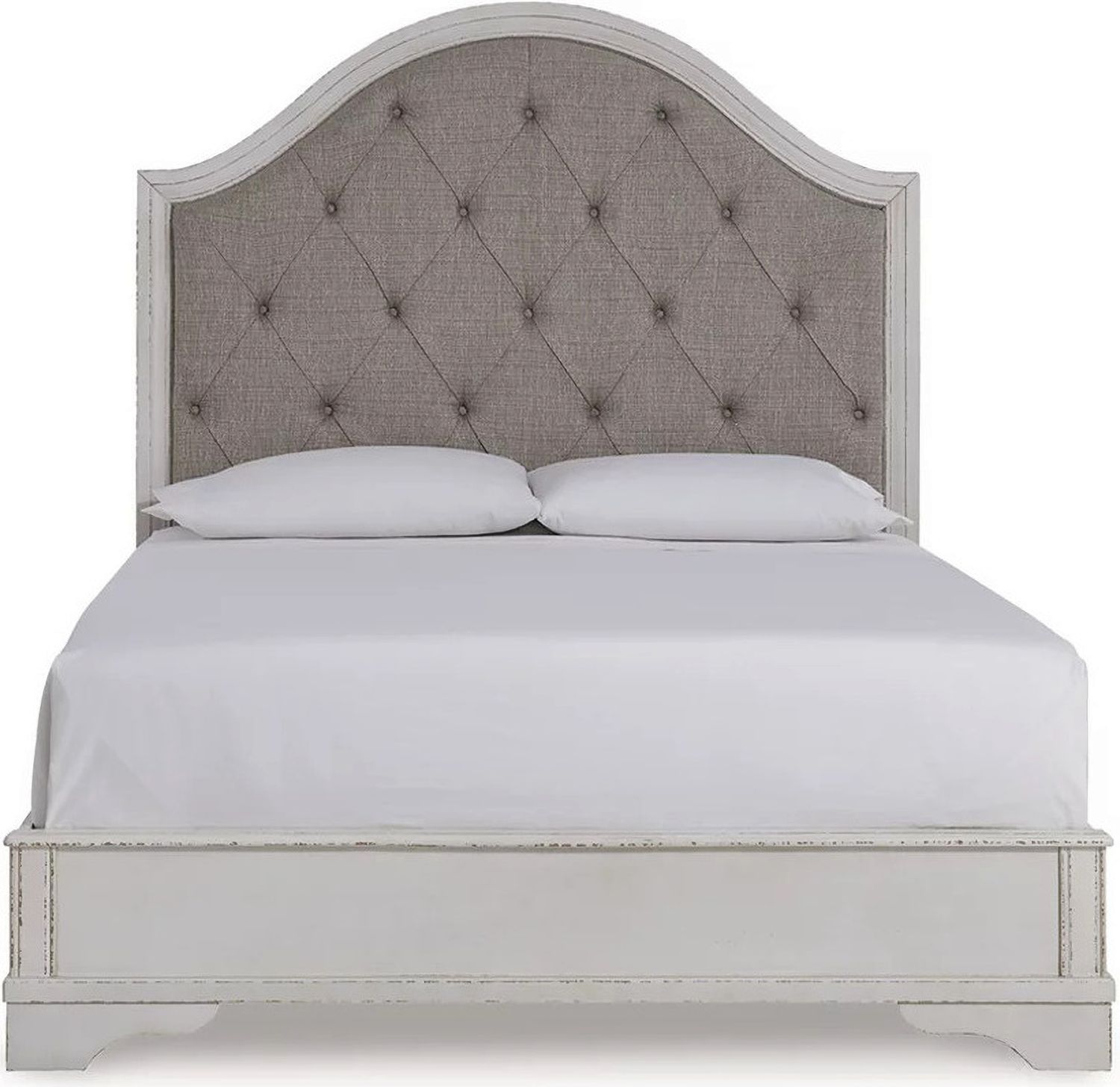 Blendon Queen Upholstered Panel Bed In Rustic Brown B747B2