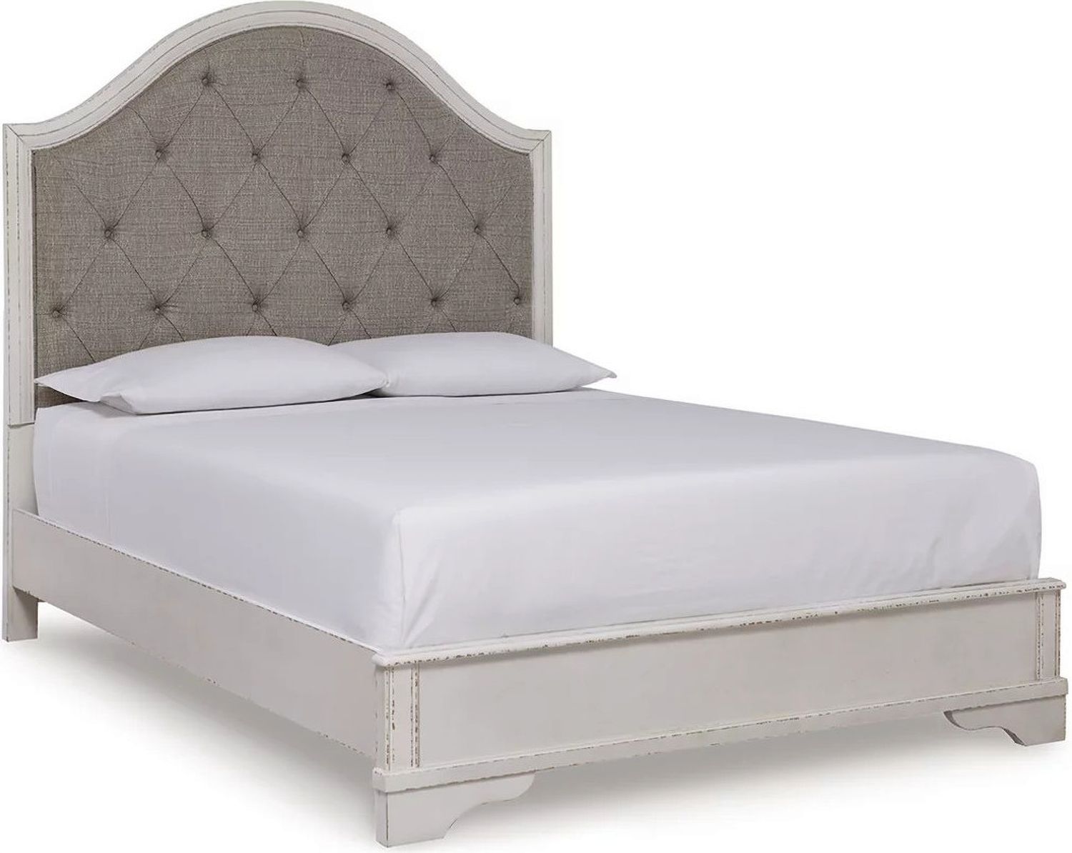 Blendon Queen Upholstered Panel Bed In Rustic Brown B747B2