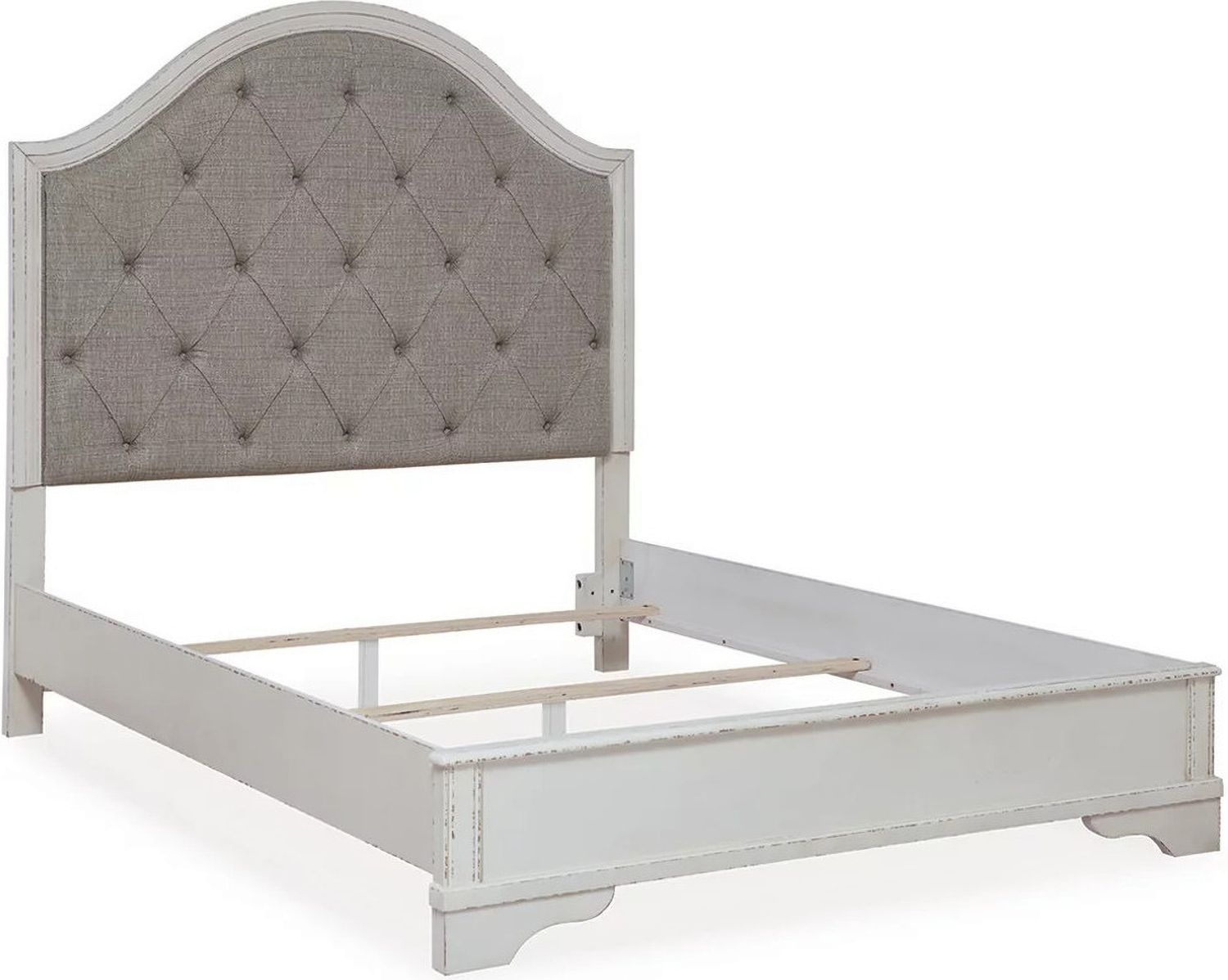 Blendon Queen Upholstered Panel Bed In Rustic Brown B747B2