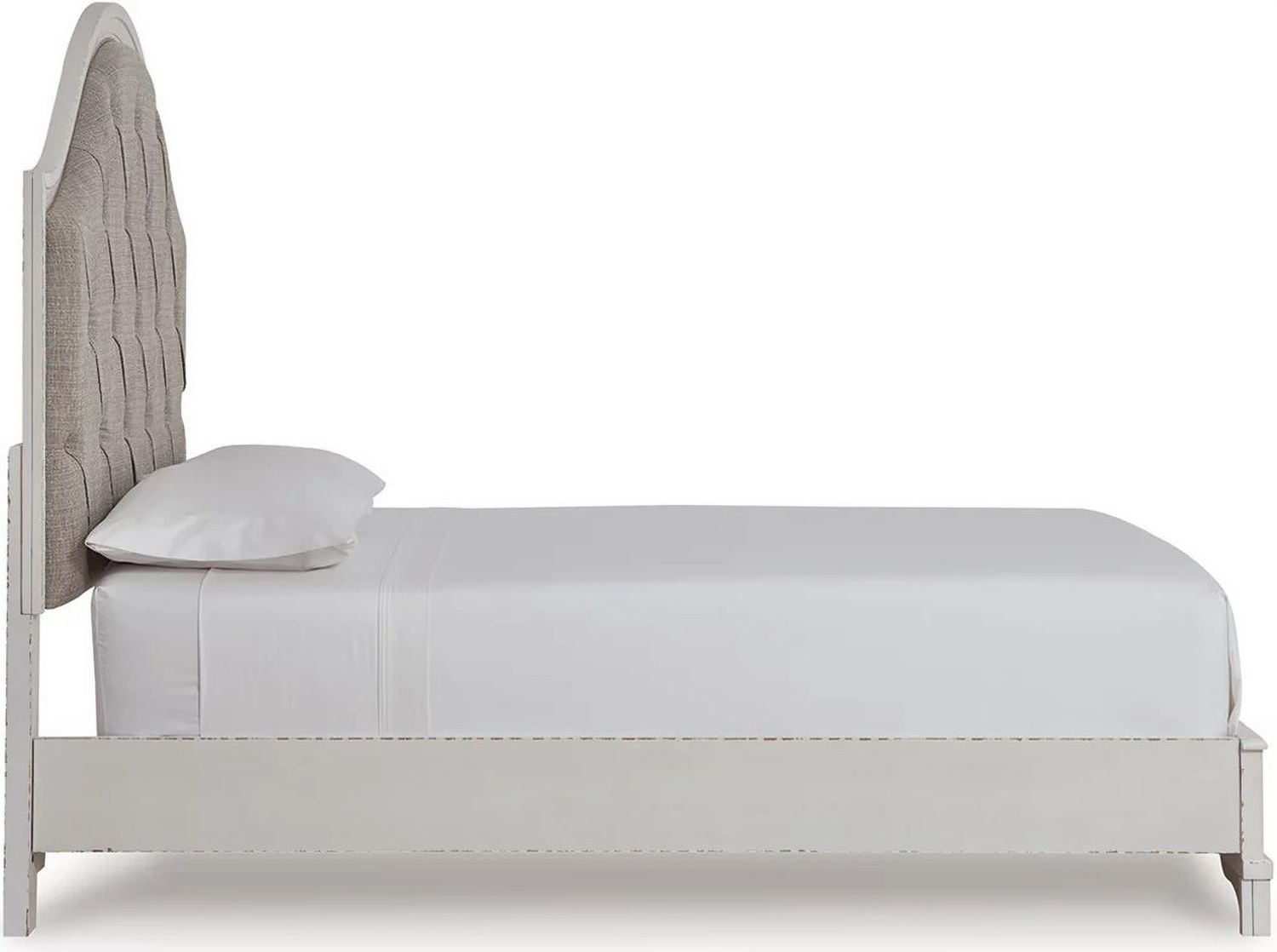 Blendon Queen Upholstered Panel Bed In Rustic Brown B747B2