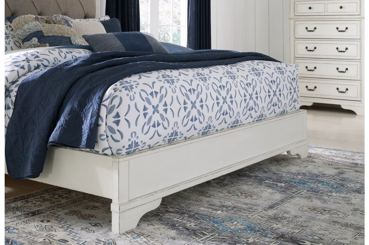 Blendon King Upholstered Panel Bed In Rustic Brown B747B3
