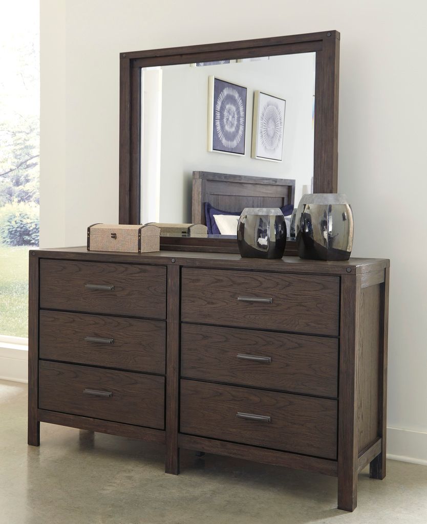 Dellbeck Bedroom Mirror In Dark Brown B74836