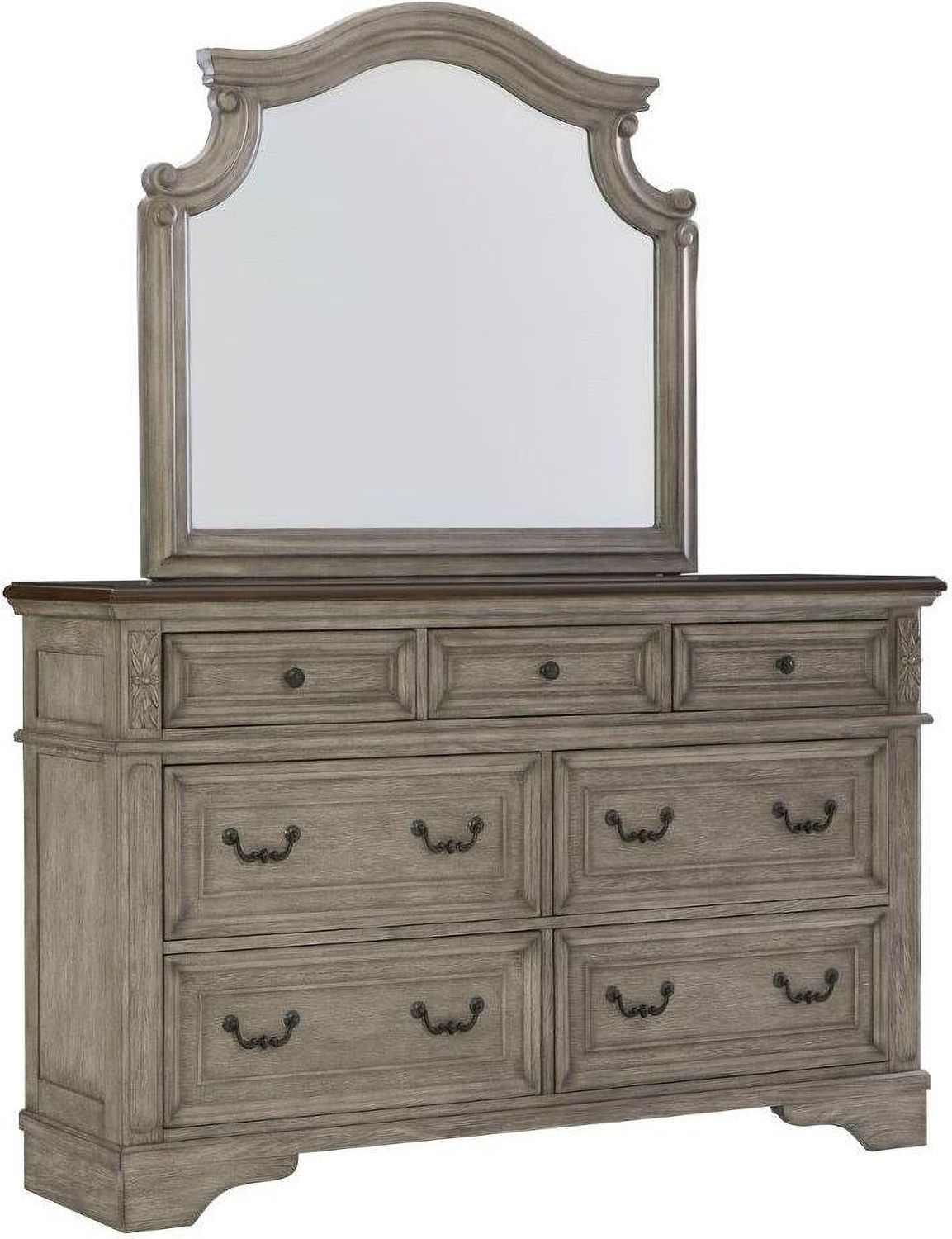 Lodenbay Antique Gray Bedroom Mirror B75136