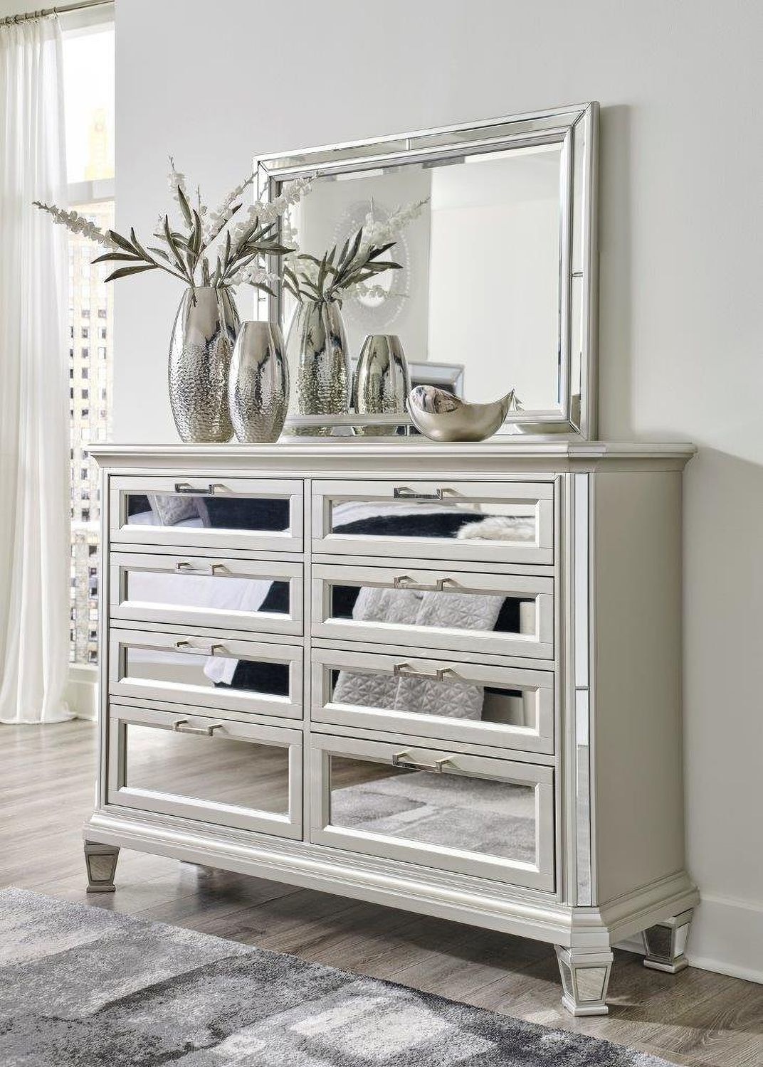 Lindenfield Silver Bedroom Mirror B75836