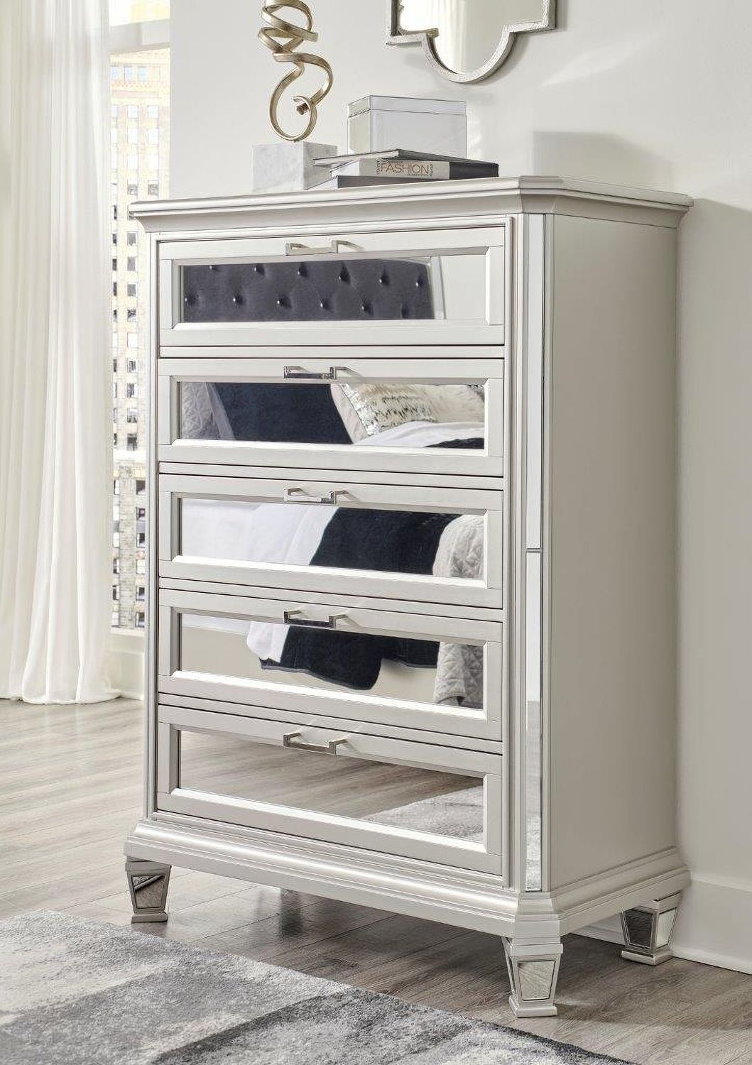 Lindenfield Silver Five Drawer Chest B75846