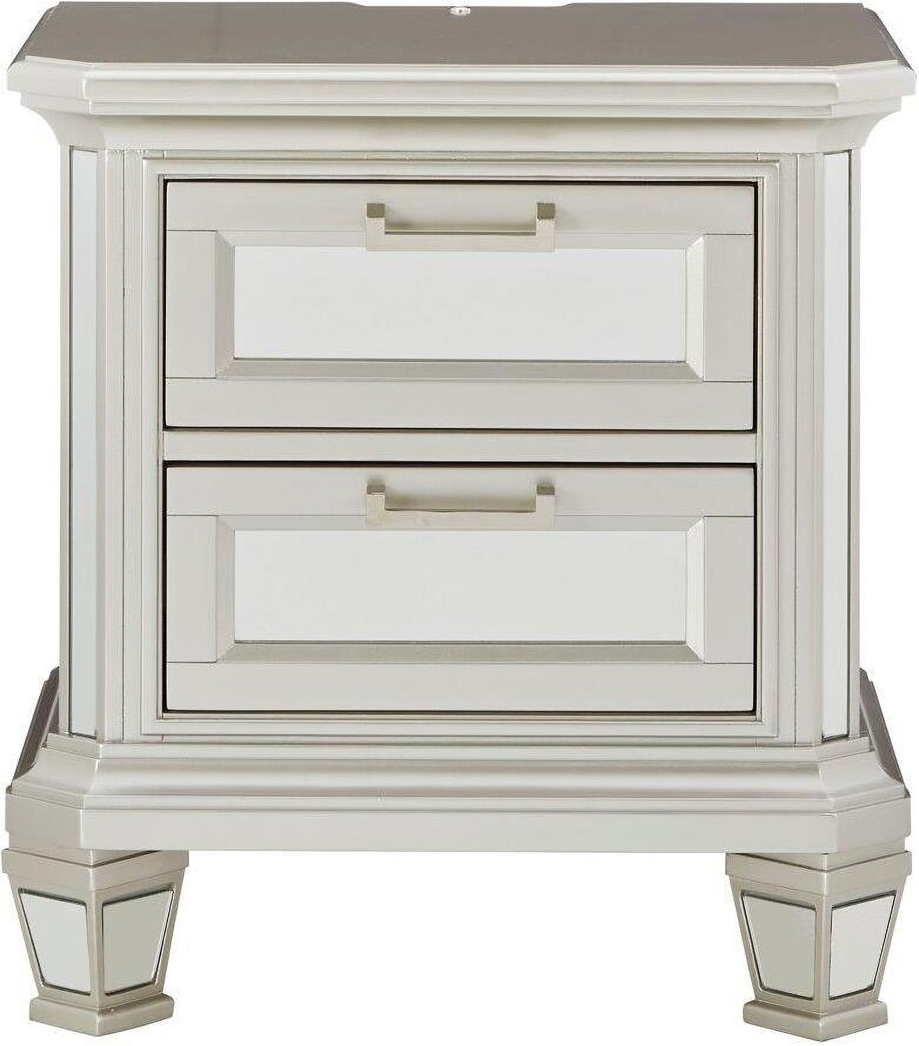 Lindenfield Silver Two Drawer Night Stand B75892