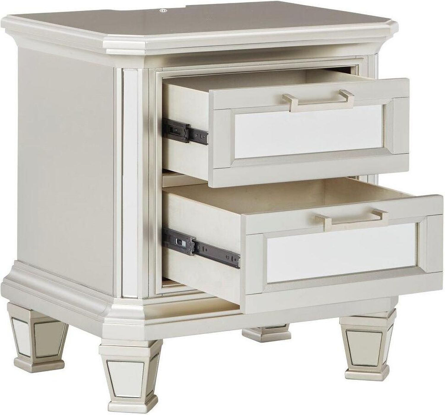 Lindenfield Silver Two Drawer Night Stand B75892
