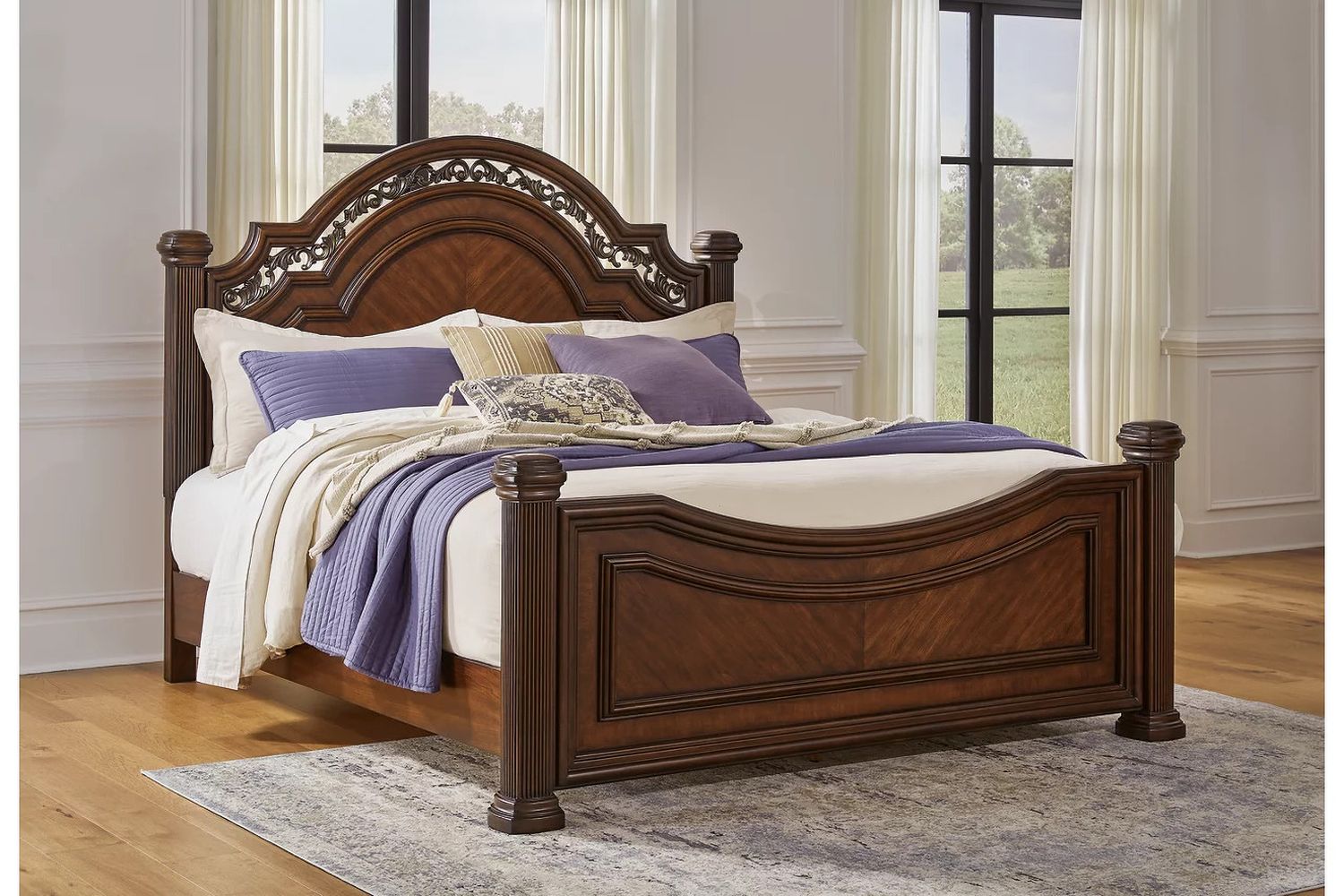 Lavinton California King Poster Bed In Brown B764B10