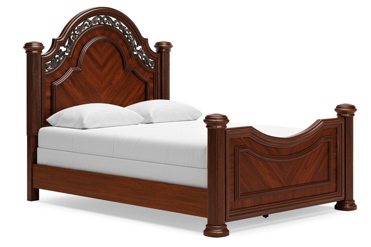 Lavinton Queen Poster Bed In Brown B764B5